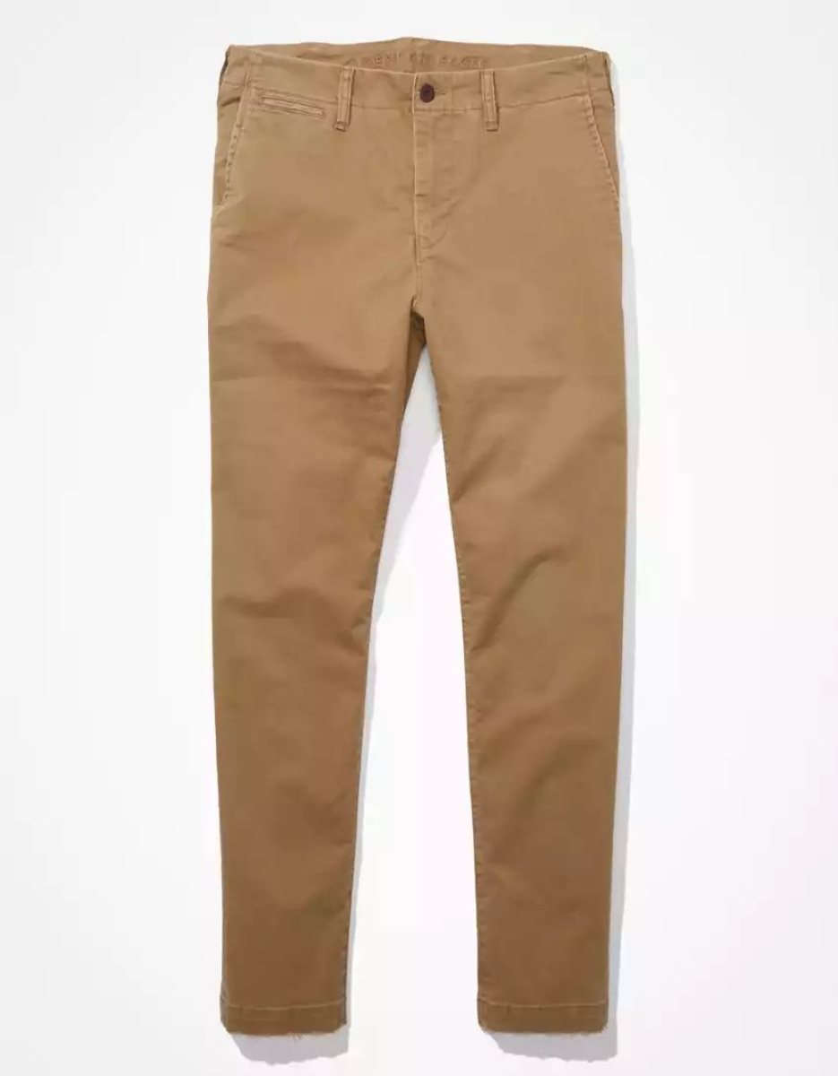 Pantalon American Eagle AE Flex Athlétiques Fit Lived-In Khaki Multicolore Homme | UFN-65312757